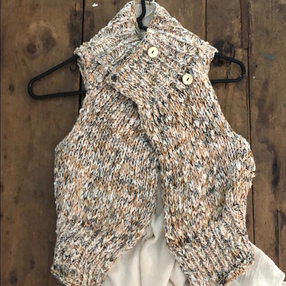 Knitted and knotted Anthropologie sweater vest